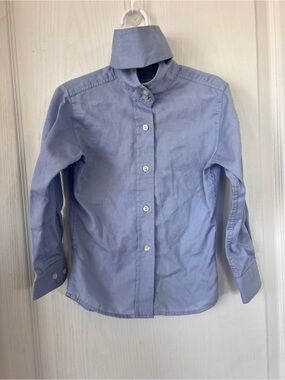 Light Blue Button-Up Kids English Hunter Show Shirt